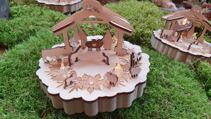 Ringlicht Adventskranz Krippe