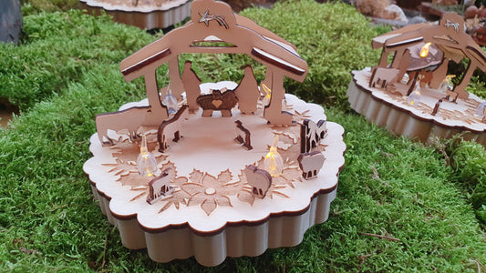 Ringlicht Adventskranz Krippe